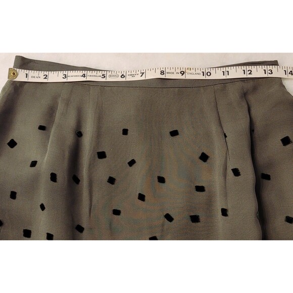 Doncaster Silk Rayon Blend Green Maxi Skirt - Size 4 - Picture 6 of 8